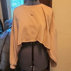 Slouchy Rose Adidas Crop Sweater